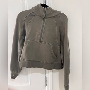 Lululemon Oversized Scuba Half Zip Hoodie | Olive Green